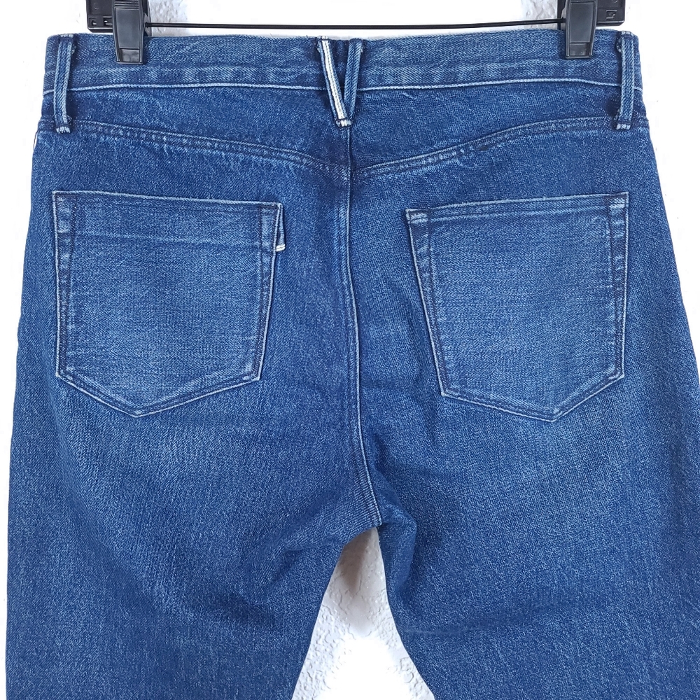3x1 NYC Fringe Straight Crop Selvedge Jeans Lima Mid Wash - Picture 10 of 14